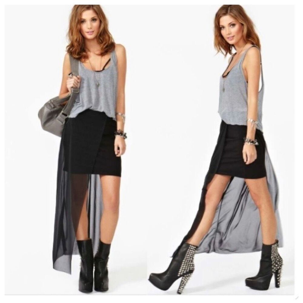 Cheap Monday chizu long black skirt